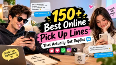 150+ best online pick up lines that actually get replies
