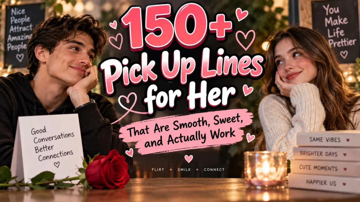 150+ smooth and sweet pick up lines for her with a romantic couple